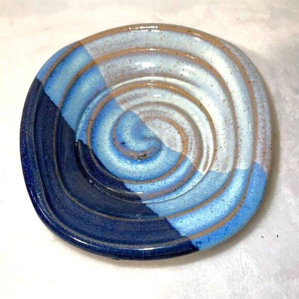 Merlin Handcrafted Blue Pottery Bowl